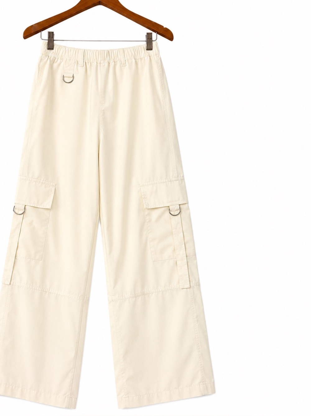 NWT Wild Fable Off White Cargo Parachute Pants Small Y2K Utility EUC
